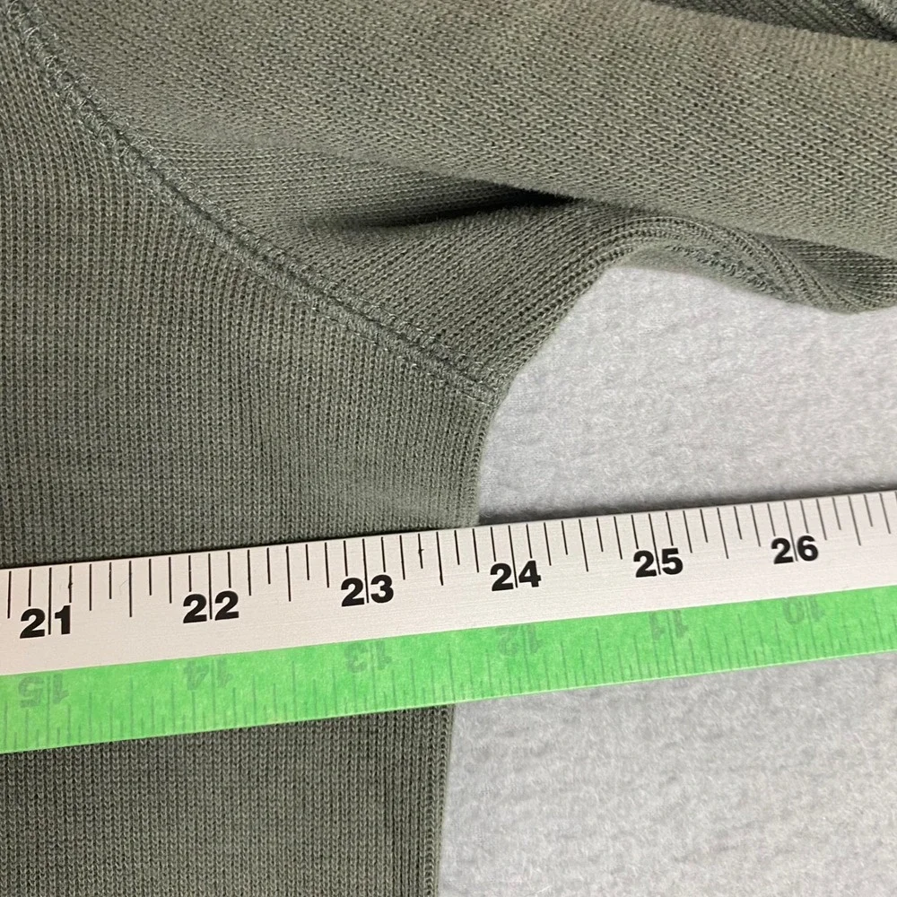 Banana Republic Rib Double Knit Henley Sweatshirt Mens Large Nori Green